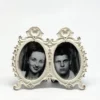 Scout House Vintage Double Photo Frame - White