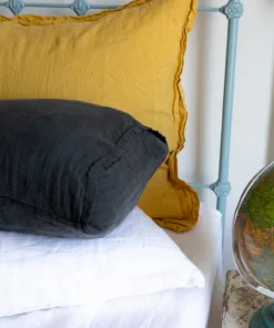 Scout House Scout Portuguese Linen Quilt Cover Set- King - Charcoal