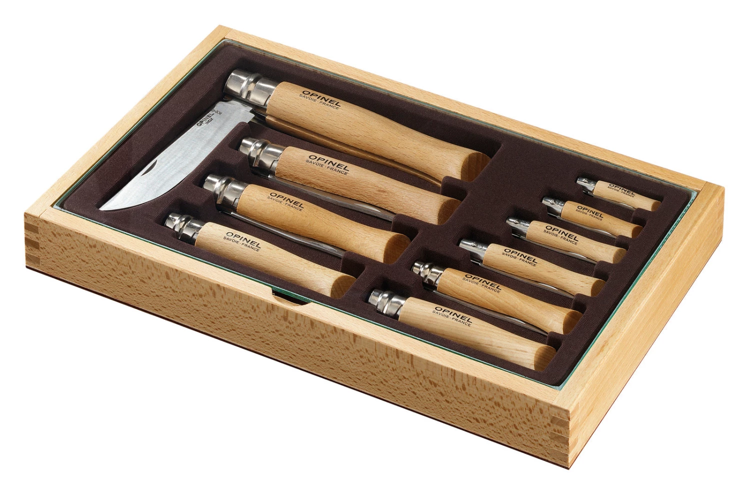 Opinel Knives Boxed Collection - 10 Pieces Gifts 3 Opinel Knives Boxed Collection - 10 Pieces Gifts