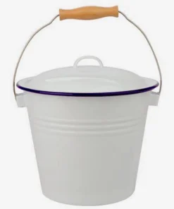 Falcon Enamelware Falcon Enamel Bucket With Lid Homewares