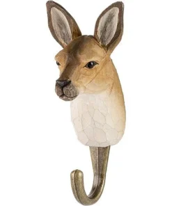 Scout House Homewares Hand Carved Wooden Wall Hook - Kangaroo