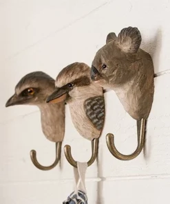 Scout House Homewares Hand Carved Wooden Wall Hook - Kookaburra