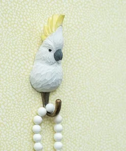 Scout House Hand Carved Wooden Wall Hook - Cockatoo