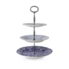 Burleigh UK- Blue Pheasant/ Calico/ Felicity- 3 Tiered Cake Stand