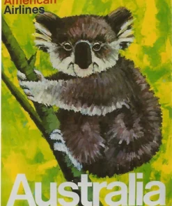 Scout House AA Australia Koala Poster Vintage