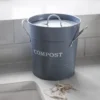 Scout Enamel Compost Bucket Charcoal Homewares
