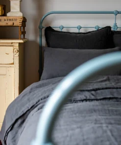 Scout House Textiles Scout Portuguese Linen European Pillowcase- CHARCOAL