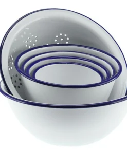 Falcon Enamelware Homewares Falcon Enamel Prep Set With Colander 13 Falcon Enamelware Homewares Falcon Enamel Prep Set With Colander