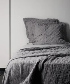 Scout Textiles Portier Cotton Coverlet Dash Grey