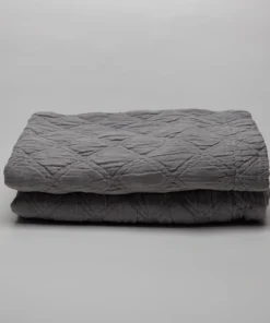 Scout Textiles Portier Cotton Coverlet Dash Grey