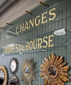 Scout House CHANGES - Vintage French Bank Sign
