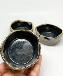 Bridget Bodenham - Salt Pot With Gold Rim