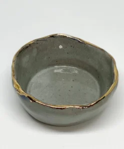 Gifts Bridget Bodenham - Salt Pot Grey And Golden Rim