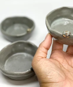 Bridget Bodenham - Salt Pot Grey And Spotted Gold Pearl