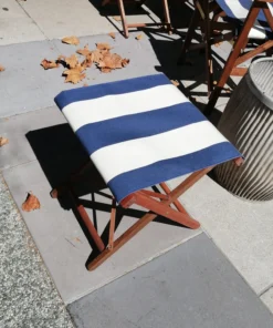 Scout Classic Directors Chair And Footstool SET In Les Toiles Du Soleil - NAVY AND WHITE BROAD STRIPE 7 Scout Classic Directors Chair And Footstool SET In Les Toiles Du Soleil - NAVY AND WHITE BROAD STRIPE