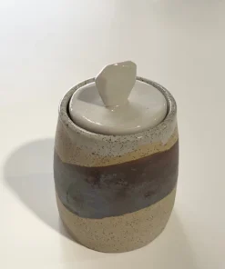 Scout House Gifts Iron Wash Lidded Vessel Sand Pearl - Bridget Bodenham