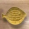 Scout House Ceramic Fish Plate In Ochre Yellow Homewares