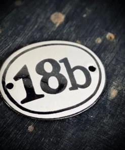 Scout House Gifts Enamel House Numbers Black And White- CUSTOM NUMBERS