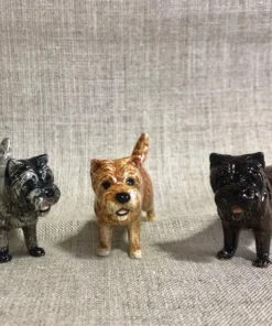 Scout House Homewares Ceramic Brindle Cairn Terrier Miniature Figurine