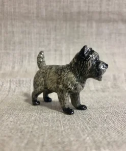 Scout House Homewares Ceramic Brindle Cairn Terrier Miniature Figurine