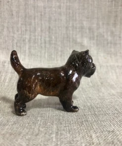 Scout House Ceramic Chocolate Cairn Terrier Miniature Figurine Homewares