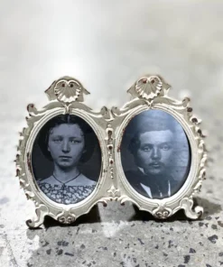 Scout House Vintage Double Photo Frame - White