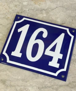 Scout House Enamel House Numbers In Traditional French Deep Cobalt Blue- CUSTOM Gifts