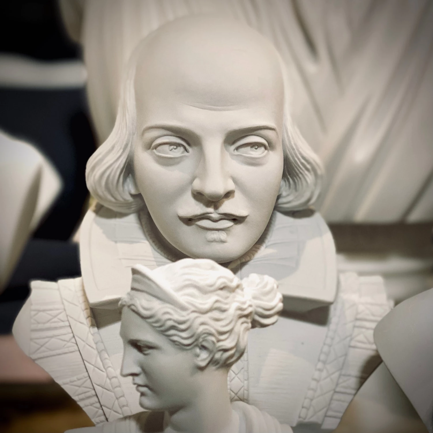 Egregia 22cm SHAKESPEARE ALABASTER BUST 7 Egregia 22cm SHAKESPEARE ALABASTER BUST