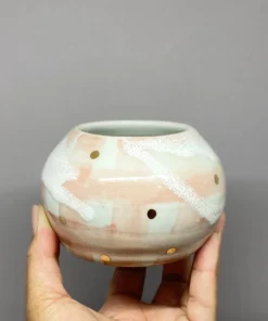 Scout House Pink Blush With Gold Dots Canister - Bridget Bodenham