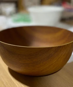 Tomkin Little Scout Mid Century Modern Wood Veneer Bowl - Round