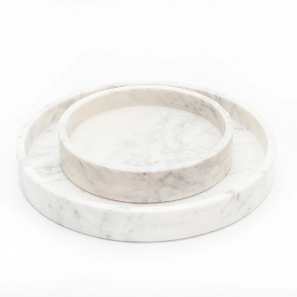 Marble Basic Round Roman Tray - Small 4 Marble Basic Round Roman Tray - Small