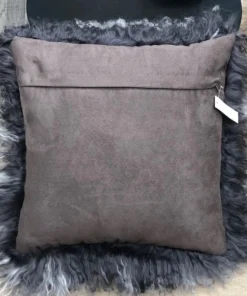 Scout House Mongolian Sheepskin Cushion - Charcoal 40 Cm