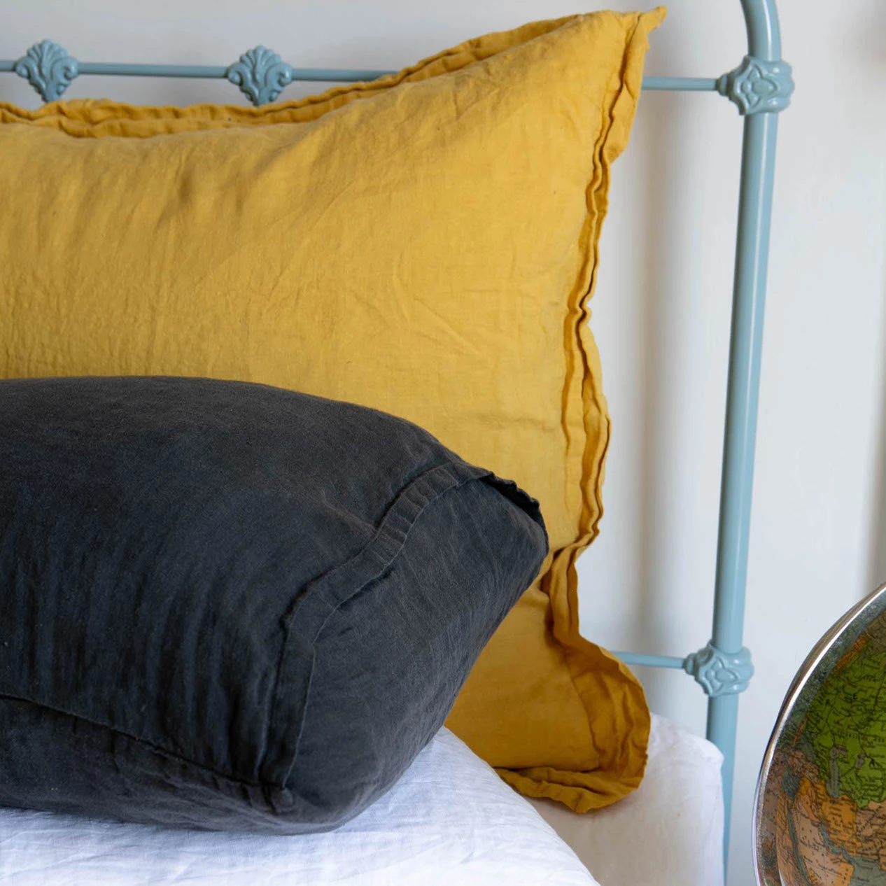 Scout House Scout Portuguese Linen Quilt Cover Set - Queen- Mustard Textiles 5 Scout House Scout Portuguese Linen Quilt Cover Set - Queen- Mustard Textiles