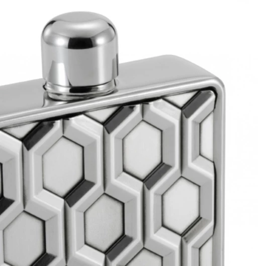 Hexagonal Pewter Hip Flask - Royal Selangor 6 Hexagonal Pewter Hip Flask - Royal Selangor