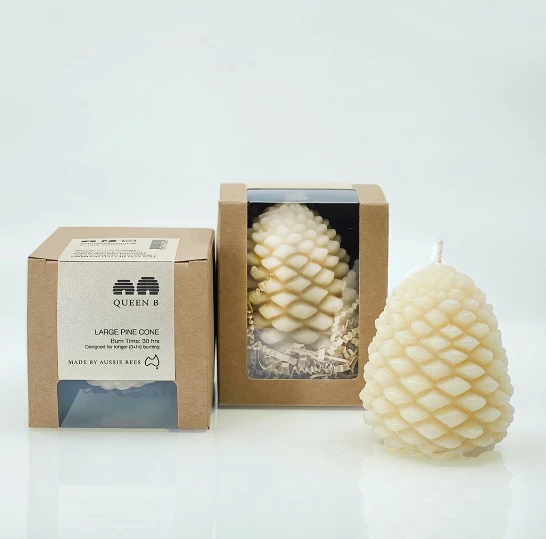 Scout Queen B Beeswax Pinecone Candle - Large Homewares 3 Scout Queen B Beeswax Pinecone Candle - Large Homewares