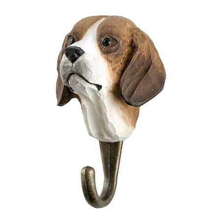 Scout House Hand Carved Wooden Wall Hook - Dog 3 Scout House Hand Carved Wooden Wall Hook - Dog