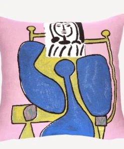 Jules Pansu Gifts Pablo Picasso- Femme Assise A La Robe Bleue II - Cushion - 45 X 45