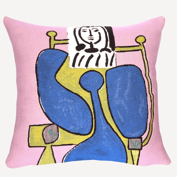 Jules Pansu Gifts Pablo Picasso- Femme Assise A La Robe Bleue II - Cushion - 45 X 45 3 Jules Pansu Gifts Pablo Picasso- Femme Assise A La Robe Bleue II - Cushion - 45 X 45