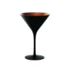 Scout Martini Glass- European Made- Lausitz- Black And Bronze Homewares