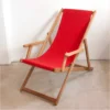 Scout Furniture Deck Chair Sumbrela Plain Red With Arms And Cushion