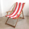 Scout Furniture Deck Chair In Red Block Stripe With Arms 1 Scout Furniture Deck Chair In Red Block Stripe With Arms