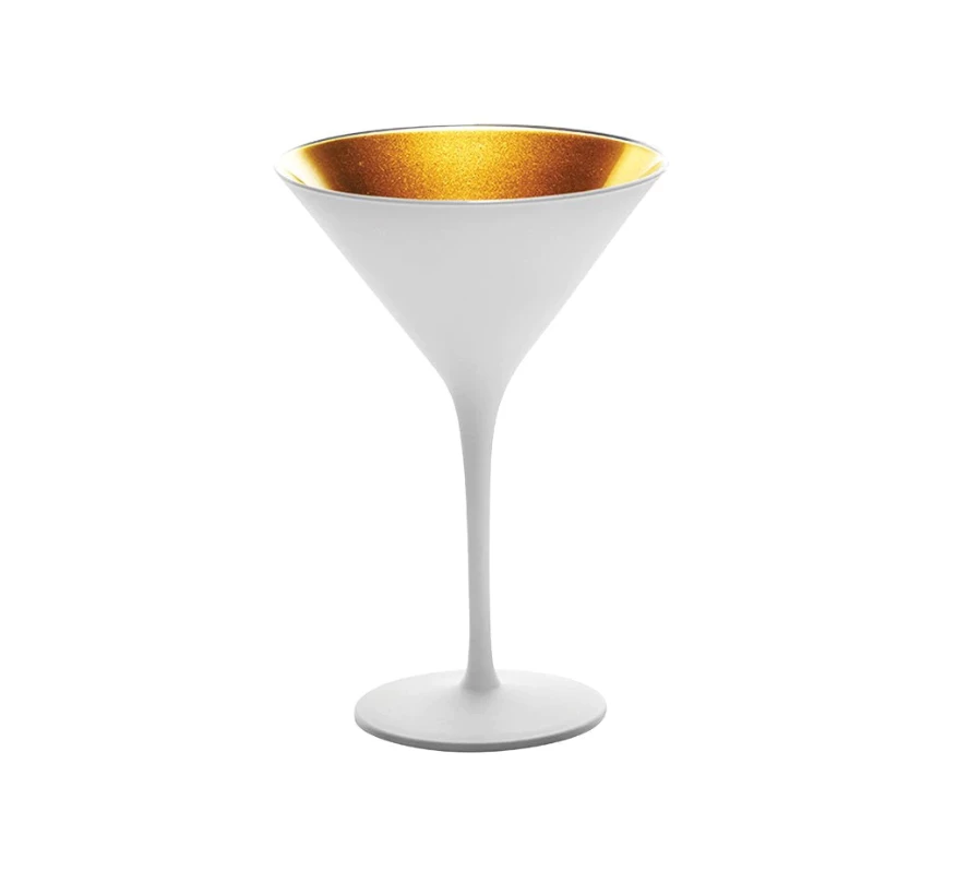 Scout Martini Glass- European Made- Lausitz- White And Gold - Set Of Six Gifts 3 Scout Martini Glass- European Made- Lausitz- White And Gold - Set Of Six Gifts