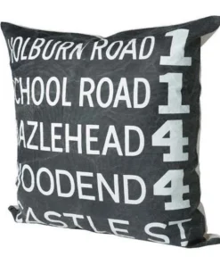 Scout Just Arrived TK HIRO Subway Sign Cushion- HOLBOURN ROAD