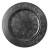 Chef Inox Galvanised Black Round Side Plate Wide Rim Black – 230mm Gifts