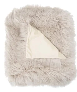 Scout House Gifts Mongolian Sheepskin Throw Blanket - Fawn