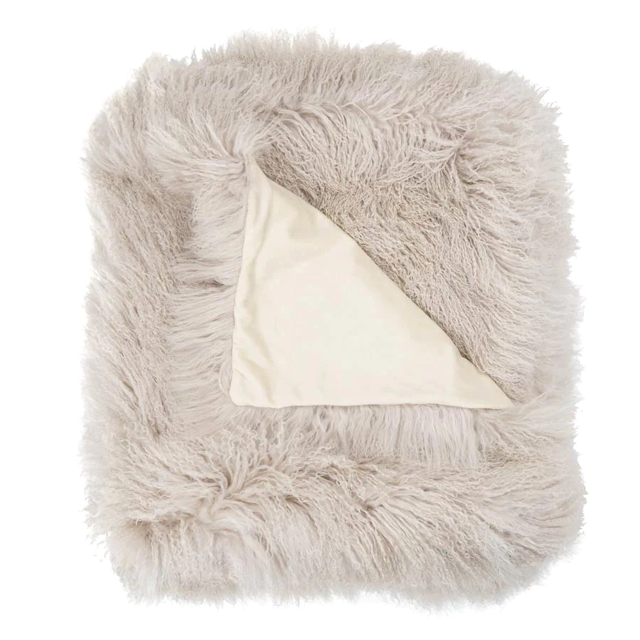 Scout House Gifts Mongolian Sheepskin Throw Blanket - Fawn 4 Scout House Gifts Mongolian Sheepskin Throw Blanket - Fawn