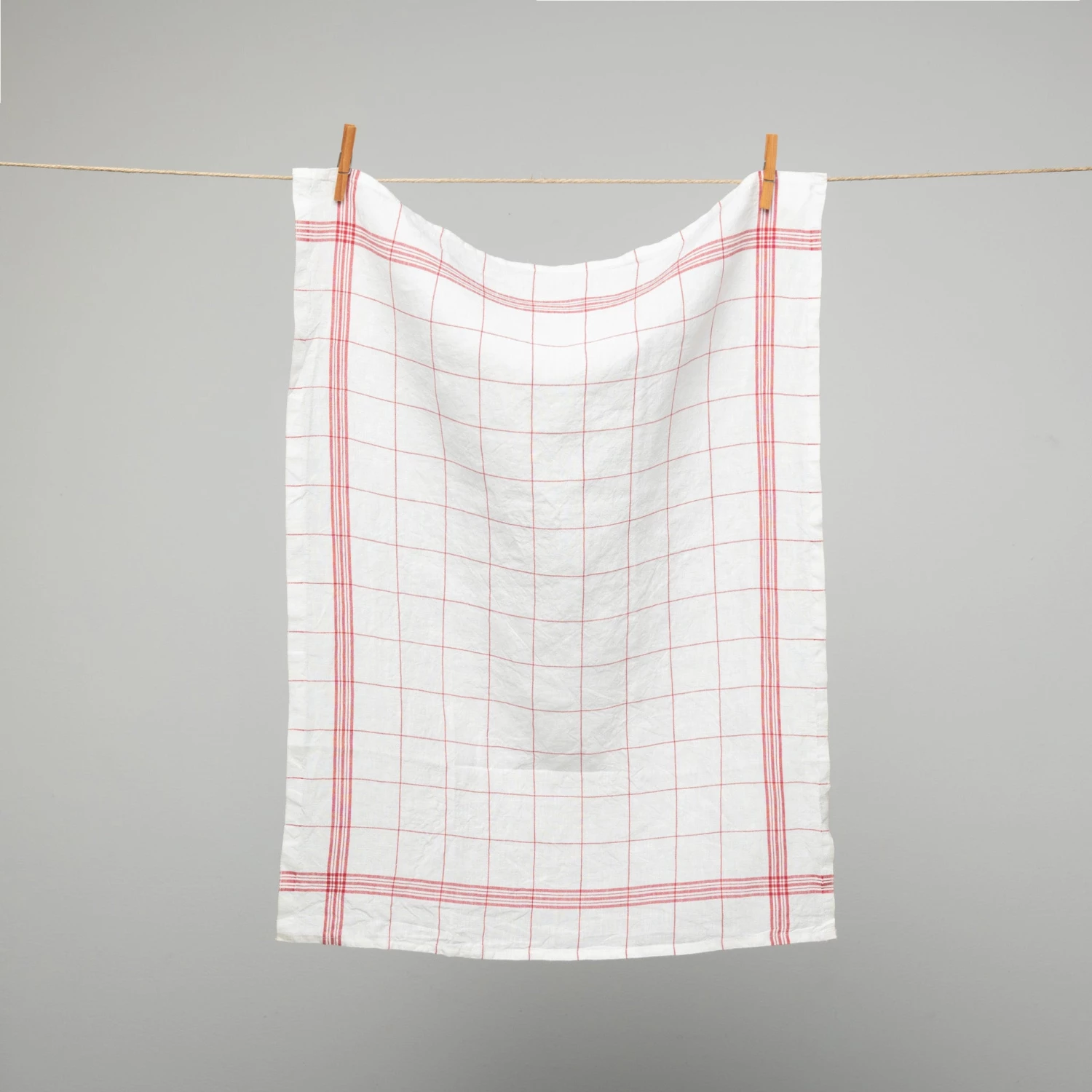 Homewares French 100% Linen Tea Towel White With Red Graph Check By Charvet Editions 3 Homewares French 100% Linen Tea Towel White With Red Graph Check By Charvet Editions