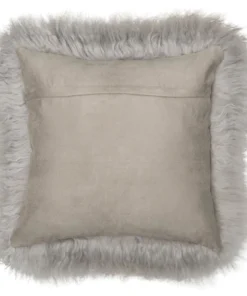 Scout House Mongolian Sheepskin Cushion - Light Grey 40 Cm