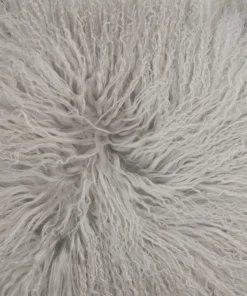 Scout House Mongolian Sheepskin Cushion - Light Grey 40 Cm