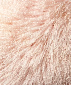 Scout House Mongolian Sheepskin Cushion - Blush 40 Cm